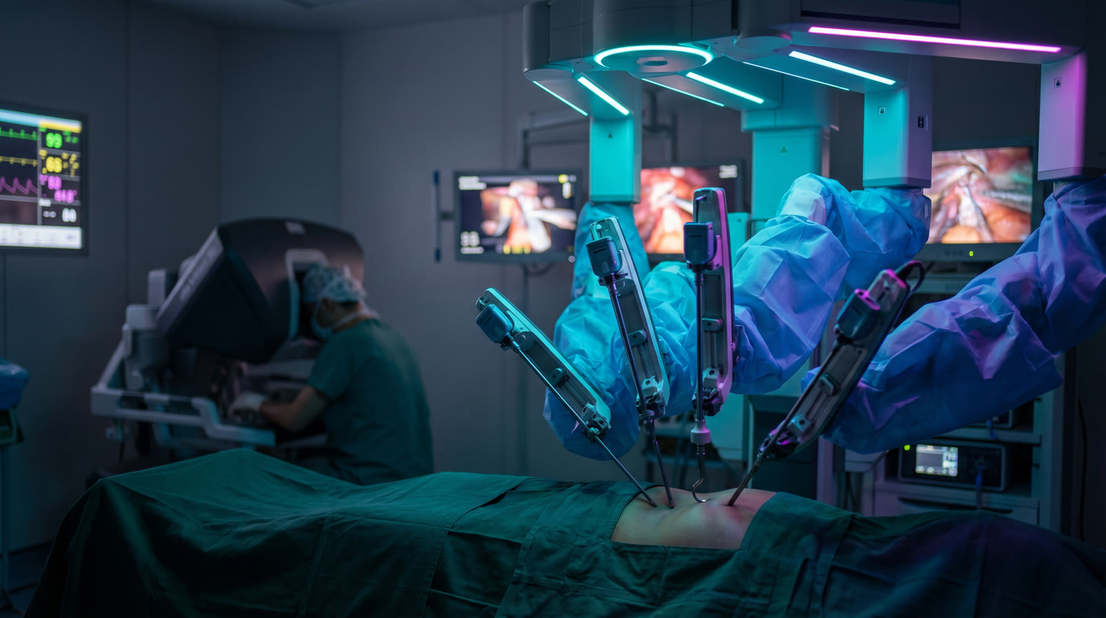 da Vinci Xi robotik platformu ile adrenal cerrahisi — ameliyathane